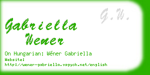 gabriella wener business card