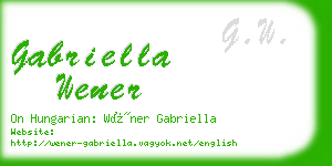 gabriella wener business card